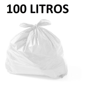 Saco De Lixo 100 Litros Super Reforçado Branco 100 Unidades